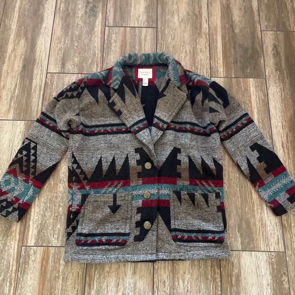 Forever 21 Western/Navajo/Aztec/Tribal Coat